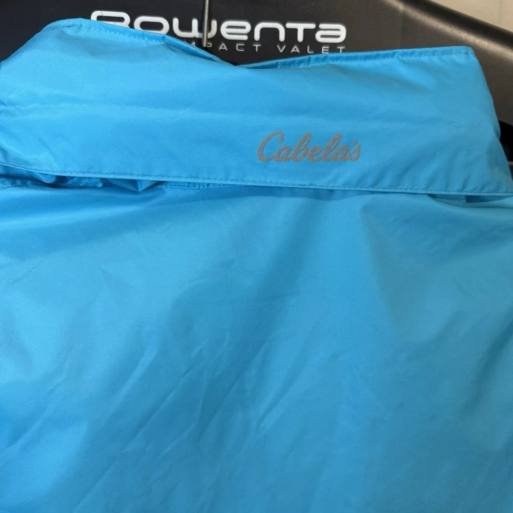 Cabela's 4most Repel Women's Blue Zip Hooded Windbreaker with Zip Pockets Size L